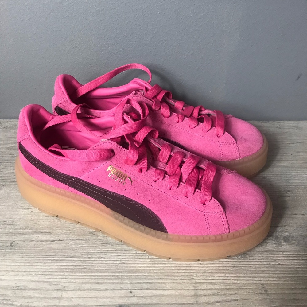 New Puma Platform Trace Block Suede Sneakers